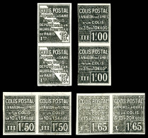 (*) N°54, 66, 68 Et 69, Essais Non Dentelés Au Noir De Fumée: 1f, 1f50, 1f65 Et 15c En Paires. TTB. R. (cote Maury) (cer - Mint/Hinged