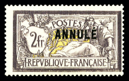 ** N°122-CI 1, CI 1, Cours D'instruction: 2F Violet Et Jaune Surchargé 'ANNULÉ', Très Frais, Jolie Pièce (signé/certific - Cours D'Instruction