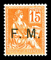 ** N°1, 15c Orange. SUP  Qualité: **  Cote: 235 Euros - Timbres De Franchise Militaire