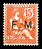 ** N°2, 15c Vermillon, Très Bon Centrage. SUP  Qualité: **  Cote: 480 Euros - Military Postage Stamps