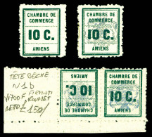 ** N°1/b/d, 10c Grève D'Amiens, Paire Tête-bêche, Sans Teinte De Fond + Normal. TB  Qualité: **  Cote: 295 Euros - War Stamps