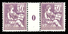 ** N°115, 30c Violet En Paire Millésime '0', TB  Qualité: **  Cote: 740 Euros - Millesimes