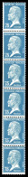 * N°15, 75c Pasteur, Bande Verticale De 6 Exemplaires. TB. R. (certificat)  Qualité: *  Cote: 2500 Euros - Coil Stamps