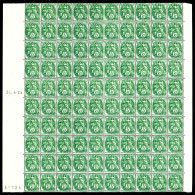 ** N°16, N°111a, 5c Blanc Type IIB En Feuille De 100 Exemplaires Avec Date Dans La Marge à Gauche Du 25.4.25 Et Numéro ' - Roulettes