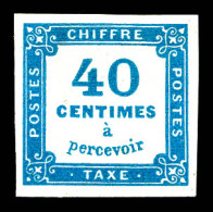 * N°7, 40c Bleu. TB  Qualité: *  Cote: 600 Euros - 1859-1959 Mint/hinged