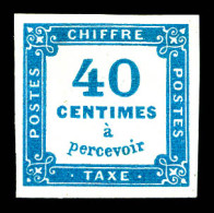 * N°7, 40c Bleu. TB  Qualité: *  Cote: 600 Euros - 1859-1959.. Ungebraucht