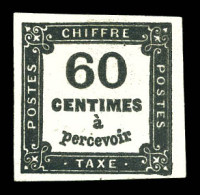 (*) N°9B, Non émis, 60c Noir, Très Jolie Pièce. TRES RARE. SUP (certificats)  Qualité: (*)  Cote: 4000 Euros - 1859-1959.. Ungebraucht