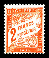 * N°41, 2F Rouge-orange, Frais, TB  Qualité: *  Cote: 400 Euros - 1859-1959.. Ungebraucht