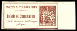 (*) N°26a, 40c Brun-rouge, Non Dentelé, Bdf. TTB  Qualité: (*)  Cote: 400 Euros - Telegraph And Telephone