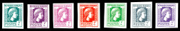 (*) N°640, Non émis 2f Marianne: 7 Exemplaires Avec Couleurs Differentes. SUP. R. (certificat)  Qualité: (*) - Essais De Couleur 1900-1944