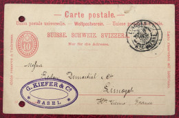 Suisse, Entier-Carte De Basel 17.12.1898 - (C074) - Entiers Postaux