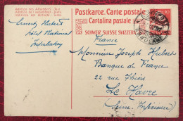 Suisse, Entier-Carte Cachet BAHN-POST AMBULANT 25.1.1917 - (C075) - Entiers Postaux