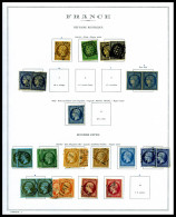 & 1849-1971, Poste, PA, Taxe, Préo, Service: Collection En 5 Albums, France Classique Dont N°36*, Sage Dont 61, 80, 86, - Sammlungen