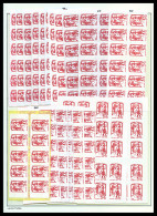 ** LOT DE FACIALE: CARNETS Ciappa TVP ROUGE 20g Autocollants, 242 Exemplaires. TTB  Qualité: ** - Collections