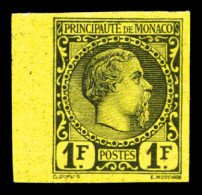 * N°9a, 1F Charles III Non Dentelé, Bord De Feuille Latéral. SUP. R.R. (certificat)  Qualité: *  Cote: 4000 Euros - Unused Stamps