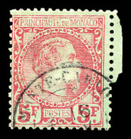 O N°10, Charles III, 5F Carmin Sur Vert, Bon Centrage, TTB (signé Scheller/certificat)  Qualité: Oblitéré  Cote: 2700 Eu - Used Stamps
