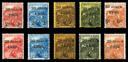 * N°34/43, Série Orphelins Complète, Très Frais. SUPERBE. R. (signé Calves/certificat)  Qualité: *  Cote: 8820 Euros - Unused Stamps