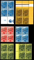 ** N°34/46, Série Orphelins De 1920: Les 9 Valeurs En Blocs De Quatre. SUPERBE. R. (certificat)  Qualité: **  Cote: 3400 - Unused Stamps