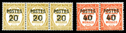 ** N°143a/146a, 20c Sur 30c Bistre Et 50c Sur 60c Rouge: Variétés 'Petits Zéros' Tenant à Normaux. TB  Qualité: **  Cote - Unused Stamps