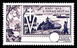 ** 10e Anniversaire De La Libération Non émis: Violet Sans Faciale Ni Nom Du Territoire. SUP. R. (cote Maury) (certifica - 1954 10e Anniversaire De La Libération