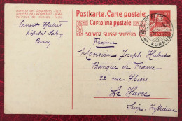 Suisse, Entier-Carte Cachet Bern 7 Kornhaus 6.11.1916 - (C097) - Stamped Stationery