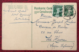 Suisse, Entier-Carte Cachet Interlaken 19.1.1919 - (C104) - Entiers Postaux