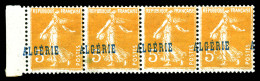 ** N°7a, 5c Orange, Surcharge à Cheval En Bande De 4 Bdf. TTB  Qualité: **  Cote: 240 Euros - Unused Stamps