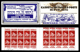 ** Carnets N°79Ab-C4, Série 1, BERNARD MOTEUR Et GALERIES BARBES. SUP. R. (certificat)  Qualité: **  Cote: 1000 Euros - Unused Stamps