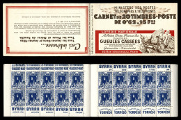 ** Carnets N°137b-C1, GUEULES CASSEES Et EU. TB  Qualité: **  Cote: 150 Euros - Unused Stamps