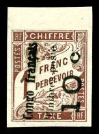 * N°11, 10c Sur 1f Marron, Haut De Feuille, Fraîcheur Postale, SUP (signé Scheller/Brun)  Qualité: *  Cote: 245 Euros - Unused Stamps