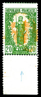 ** N°33a, 20c Vert Et Jaune Foncé, Variété Centre Doublé Dont Un Renversé, Bdf, Très Frais. SUP. R. (certificat)  Qualit - Unused Stamps