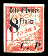 * N°22, 8f Sur 1f Rose Sur Paille. TTB (signé Calves/certificat)  Qualité: *  Cote: 900 Euros - Unused Stamps