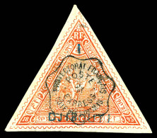 O N°4, 1 (franc) Sur 5f Rouge. SUP (signé/certificat)  Qualité: Oblitéré  Cote: 750 Euros - Unused Stamps