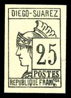 ** N°9, 25c Gris-noir, Fraîcheur Postale. SUP (certificat)  Qualité: **  Cote: 640 Euros - Unused Stamps