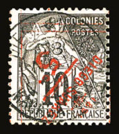 O N°11a, 5c Sur 10c Noir Sur Lilas: SURCHARGE RENVERSEE, SUPERBE (certificat)  Qualité: Oblitéré  Cote: 500 Euros - Used Stamps