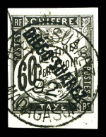 O Taxe N°12, 60c Noir Bdf Obl Càd Du 25.9.1892 . SUP. R. (signé Brun/certificat)  Qualité: Oblitéré  Cote: 1000 Euros - Used Stamps