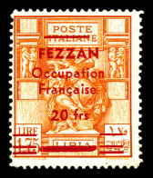 ** N°9, 20f Sur 1 L.75 Orange, Tirage 181 Exemplaires. SUPERBE. R.R. (signé/certificats)  Qualité: **  Cote: 10000 Euros - Unused Stamps