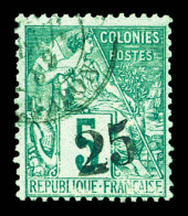 O N°8, 25 Sur 5c Vert. TTB (signé Brun)  Qualité: Oblitéré  Cote: 450 Euros - Used Stamps