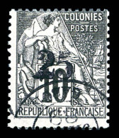 O N°9, 25 Sur 10 Noir Sur Lilas. SUP. R. (signé Brun/certificat)  Qualité: Oblitéré  Cote: 2400 Euros - Used Stamps