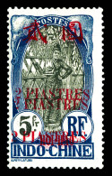 * N°81a, 2pi Sur 5f Bleu, Variété Triple Surcharge. SUP. R. (signé Brun/certificat)  Qualité: *  Cote: 900 Euros - Unused Stamps