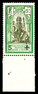 ** N°45Cb, 5c Vert Et Noir, Surcharge Noire, Bdf, Gomme Coloniale. TTB (certificat)  Qualité: **  Cote: 300 Euros - Unused Stamps