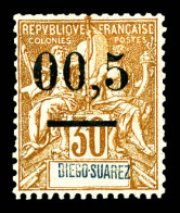 * N°59b, Virgule Mal Placée: 00,5 Au Lieu De 0.05 Sur 30c. TTB. R. (certificat)  Qualité: *  Cote: 1350 Euros - Unused Stamps