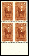 * N°184, 50c Galliéni Bloc De 4 Bdf Non Dentelé Verticalement,: (Maury)  Qualité: *  Cote: 240 Euros - Unused Stamps