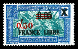 ** N°241A, 0.50 S 0.05 S 1c Bleu Clair Et Vert-bleu, Tirage 375 Ex. TB. R. (certificat)  Qualité: **  Cote: 1200 Euros - Neufs