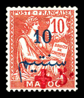 * N°56, Croix Rouge: +5c Sur 10c, Très Bon Centrage, TTB. R.R (signé Brun/certificat)  Qualité: *  Cote: 2200 Euros - Unused Stamps