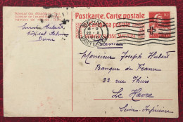 Suisse, Entier-Carte Cachet Bern 22.10.1916 - (C120) - Stamped Stationery