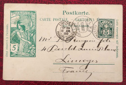 Suisse, Entier-Carte (pli) Cachet Clus 17.7.1900 - (C145) - Stamped Stationery