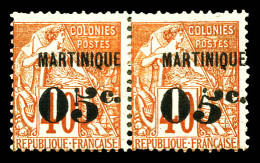 * N°14Aa, 05c Sur 40c, Chiffre 5 Penché Tenant à Normal, TB (certificat)  Qualité: *  Cote: 500 Euros - Unused Stamps