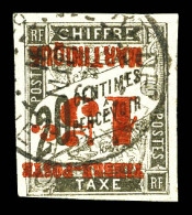 O N°25a, 15c Sur 20c Noir: Surcharge Renversée. TTB (certificat)  Qualité: Oblitéré  Cote: 630 Euros - Used Stamps