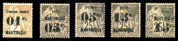 * N°26/30, Série Complète Dont '5 Penché' (N°28a), Les 5 Valeurs TB  Qualité: *  Cote: 575 Euros - Unused Stamps